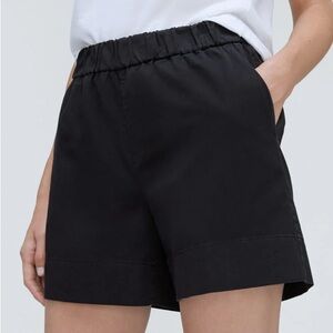 Everlane The Easy Short Black Organic Cotton Stretch Waistband Shorts 10